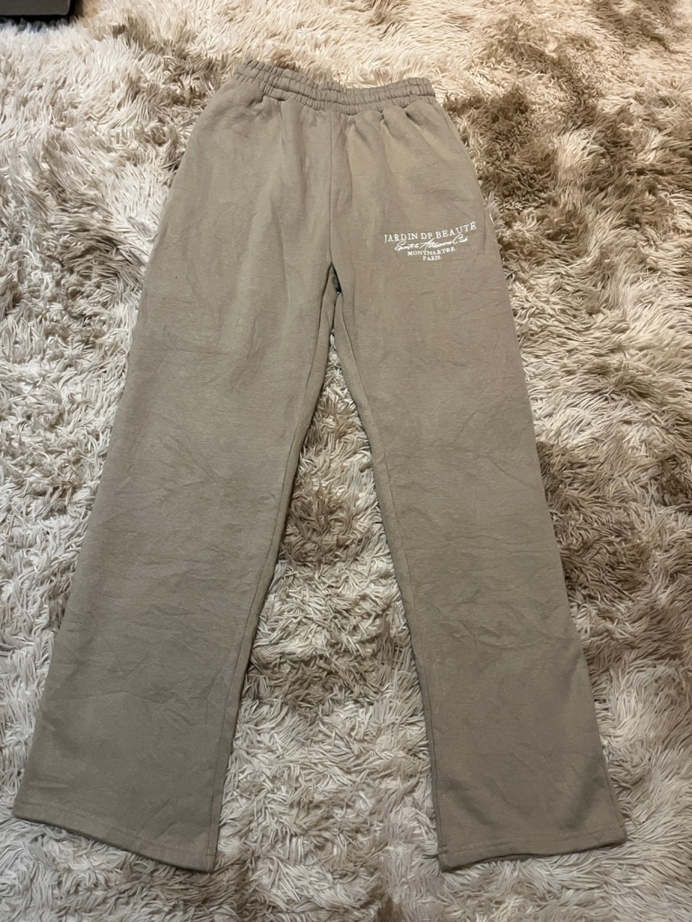 PrettyLittleThing Tan Lounge Sweatpants with Black Label